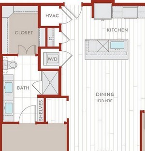 Aura Bluffview Apartments B13 Floor Plan Aura Bluffview Apartments B13 Floor Plan